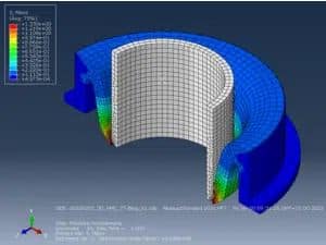 secondary deformation of a rubber seal for a steel pipe in abaqus cae 
